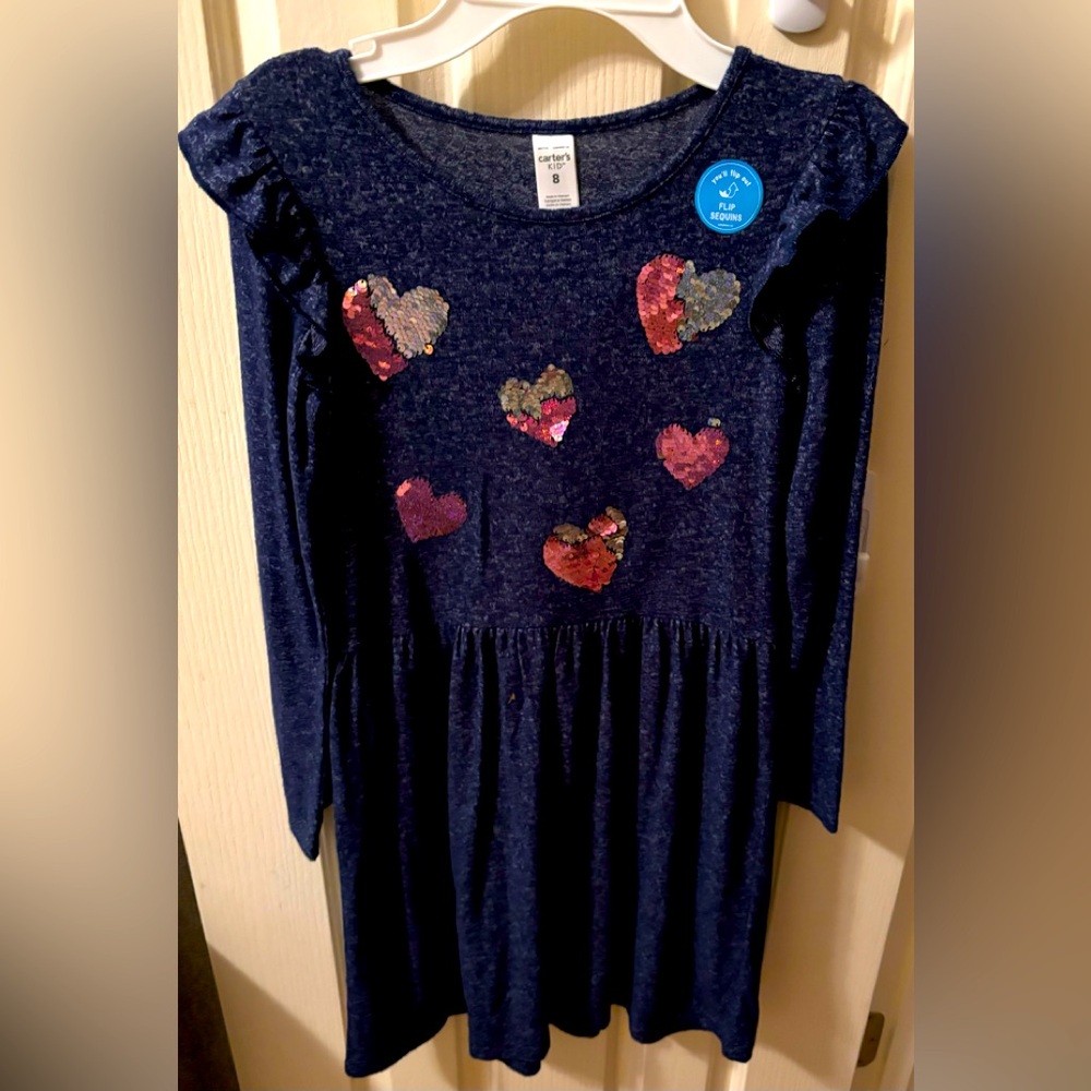 Carters Girls soft long sleeve dress - Brand New